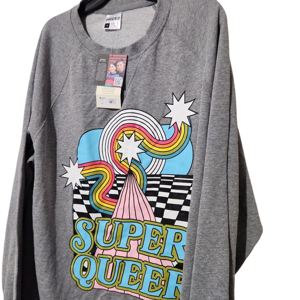 Pride Sweatshirt Size 1X Gray Color. New - Picture 2 of 9